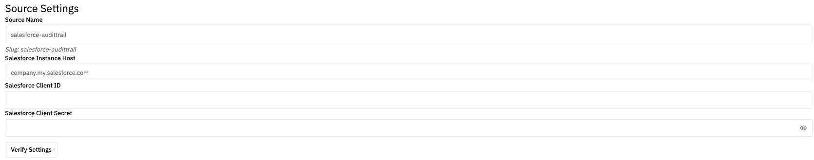 Salesforce AuditTrail Setup