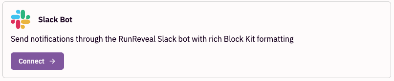Slack Bot notification channel in RunReveal