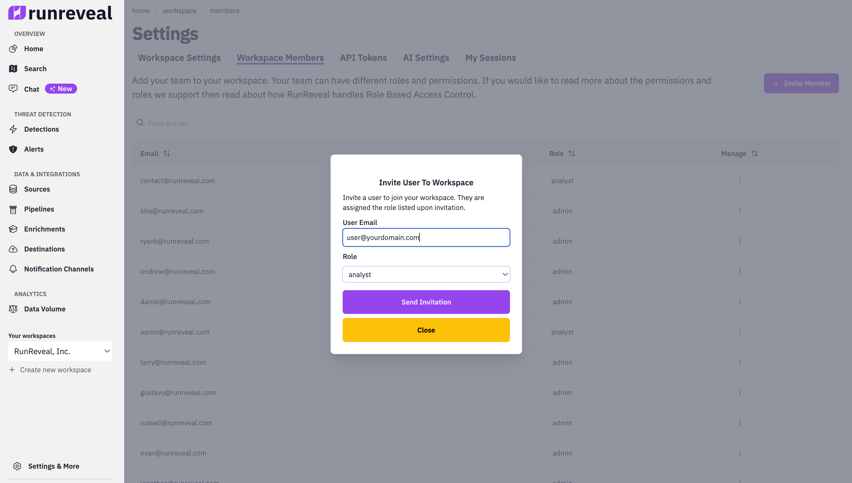 Invite User To Workspace